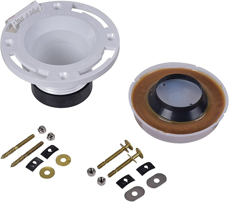 Oatey Twist-N-Set Series 43652 Closet Flange Repair Kit, 4 in Connection, PVC, White