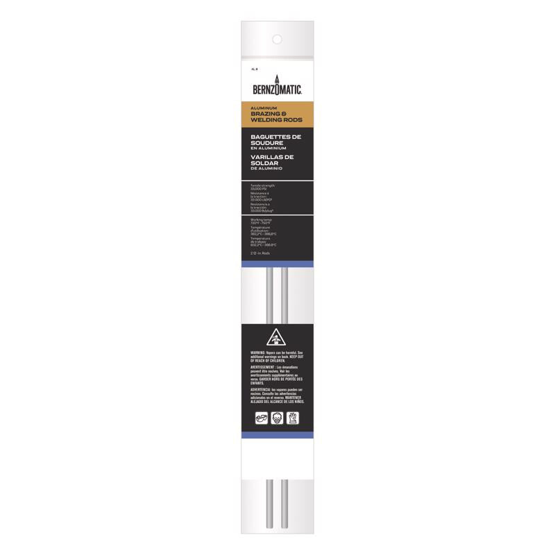 Bernzomatic 1/5 in. D X 12 in. L Aluminum Welding Rods 2 pk, Pack of 6