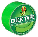 Duck 1265018 Duct Tape, Neon Green, 8 mil Thick, 15 yd L, 1.88 in W