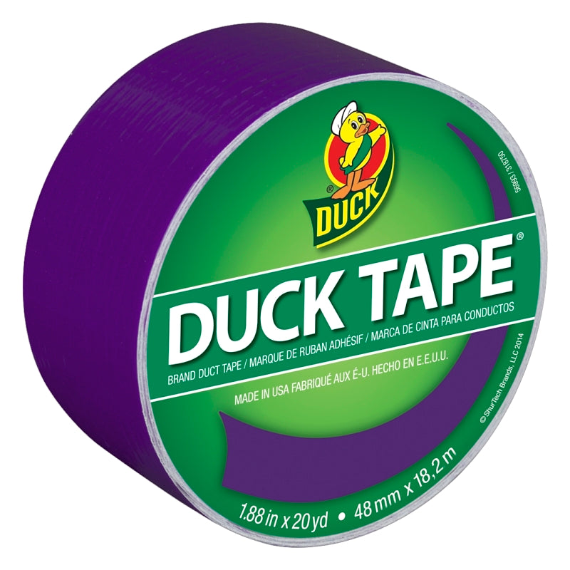 Duck 283138 Duct Tape, Purple, 8 mil Thick, 20 yd L, 1.88 in W