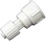 Flair-It 16869 Tube Adapter, 3/8 x 3/4 in, PEX Ballcock, PEX-A, PEX-B, Polyoxymethylene, White