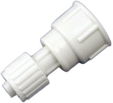 Flair-It 16869 Tube Adapter, 3/8 x 3/4 in, PEX Ballcock, PEX-A, PEX-B, Polyoxymethylene, White