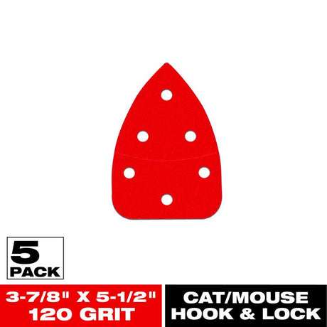 Diablo 5-1/2 in. L X 3-7/8 in. W 120 Grit Aluminum Oxide Mouse Sandpaper 5 pk