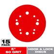 Diablo 5 in. Ceramic Blend Hook and Lock Sanding Disc 60 Grit Coarse 15 pk