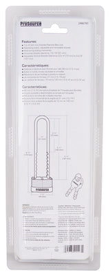 ProSource HD-520D-3L Padlock, Adjustable Shackle, 1/4 in Dia Shackle, 5-3/4 in H Shackle, Steel Shackle, Steel Body