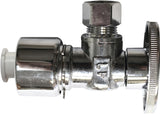 Keeney 2622PCPOLF Supply Line Valve, 5/8 x 3/8 in Connection, Compression, Quarter-Turn Actuator, Brass Body