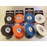 Dico Nyalox 4 in. D X 1/4 in. Aluminum Oxide Wheel Brush Assortment Mandrel Mounted Wheel Brush Asso, Pack of 5