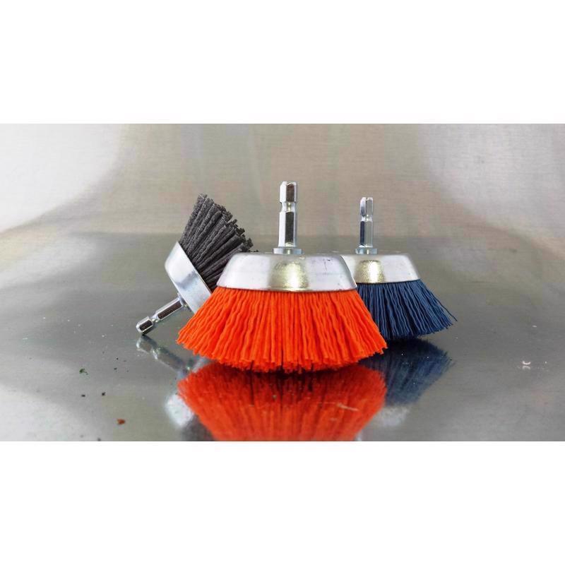 Dico Nyalox 2.5 in. D X 1/4 in. X 1/4 in. D Crimped Nylon Mandrel Mounted Cup Brush 4500 rpm 1 pc
