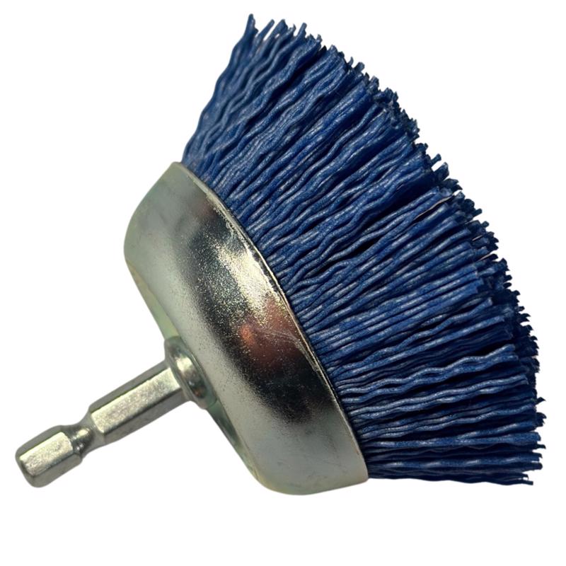 Dico Nyalox 2.5 in. D X 1/4 in. X 1/4 in. D Crimped Nylon Mandrel Mounted Cup Brush 4500 rpm 1 pc