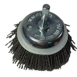 Dico Nyalox 2.5 in. D X 1/4 in. X 1/4 in. D Crimped Nylon Mandrel Mounted Cup Brush 4500 rpm 1 pc