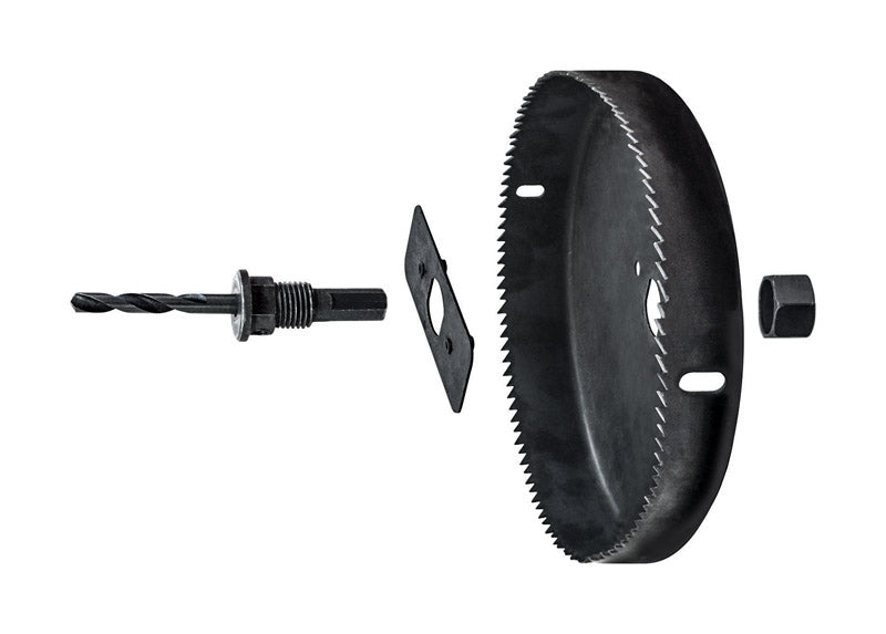Eazypower Isomax Corn Hole 6 in. Carbon Steel 8 in. L X 1/4 in. D Hole Saw Arbor Included