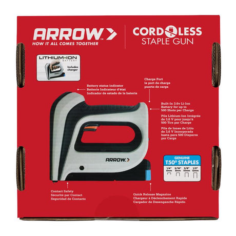 Arrow Cordless 16 Ga. 3/8 in. Staple Gun