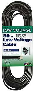 CCI 55213142 Electrical Cable, 16 AWG Wire, 2-Conductor, 50 ft L, 30 V