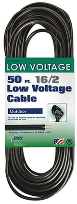 CCI 55213142 Electrical Cable, 16 AWG Wire, 2-Conductor, 50 ft L, 30 V