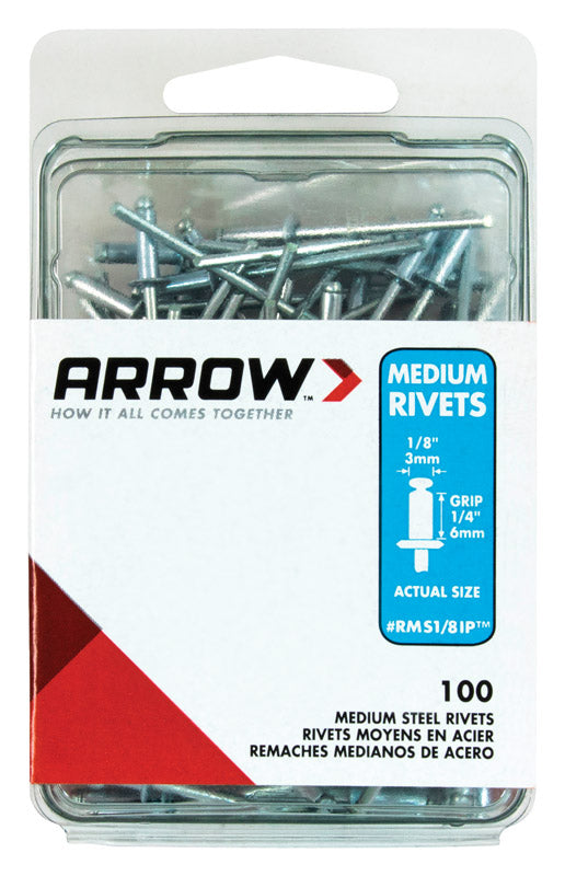 Supreme Rivets Arrow 1/8 in. D X 1/4 in. Steel Rivets Silver 100 pk – Mrosupreme.com
