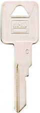 Hy-Ko 11010B63 Key Blank, Brass, Nickel, B63 Key Number, Pack of 10