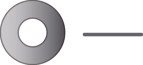 Flat Washer, 1, .109" Thick, OD 2"