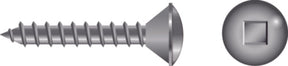 Square Tapping Screw - Oval Head #6 x 1"