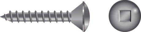 Square Tapping Screw - Oval Head #8 x 1-1/4"