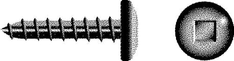 Square Tapping Screw - Pan Head, #8 x 1-1/2"