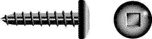 Square Tapping Screw - Pan Head, #10 x 2-1/2"