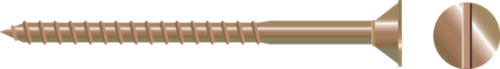 Slotted Wood Screw - Flat Head, #8 x 2"