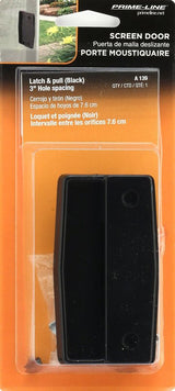 Prime-Line A 139 Door Latch and Pull, 2 in W, 4 in H, Plastic/Steel