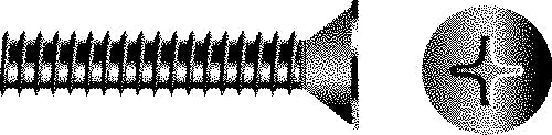 Phillips Machine Screw - Flat Head, 10-32 x 3/8"