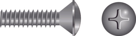 Phillips Machine Screw - Oval Head, 12-24 x 2"