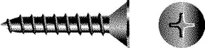 Phillips Tapping Screws - Flat Head, #2 x 1/2"