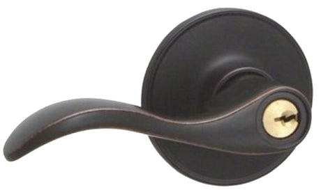 Schlage J Series J54VSEV716 Entry Lever, Mechanical Lock, Aged Bronze, Metal, Residential, 3 Grade, ADA Compliant