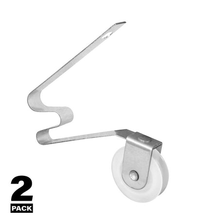 Prime-Line B 512 Roller Assembly, 1 in Dia Roller, 1/4 in W Roller, Steel, Gray, 2-Roller