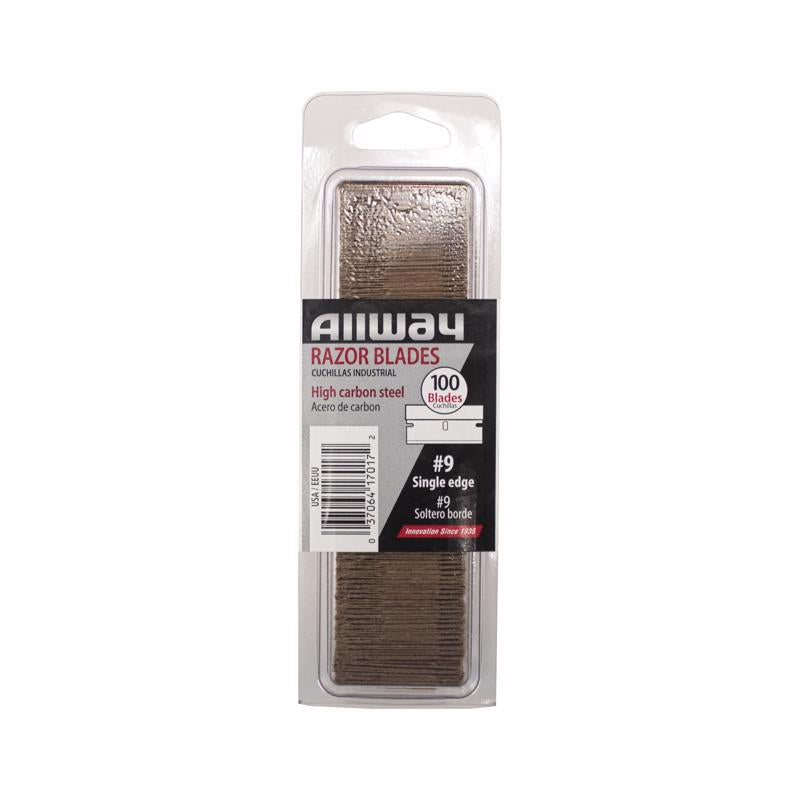 Allway Steel Single Edge Razor Blade 1-9/16 in. L 100 pk, Pack of 10