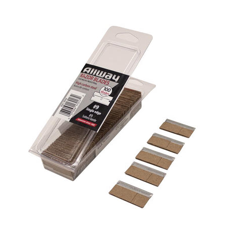 Allway Steel Single Edge Razor Blade 1-9/16 in. L 100 pk, Pack of 10