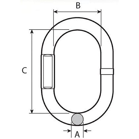Acco/Peerless 8451100 V10 Chain Oblong Master Link, 5/8″