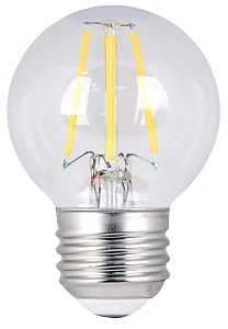 Feit Electric BPGM60/927CA/FIL/2 LED Bulb, Globe, G16-1/2 Lamp, 60 W Equivalent, E26 Medium Lamp Base, Dimmable, Clear