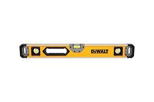 DEWALT DWHT43025 Box Beam Level, 24 in L, 3-Vial, 1-Hang Hole, Magnetic, Aluminum, Black/Yellow