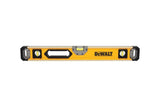 DEWALT DWHT43025 Box Beam Level, 24 in L, 3-Vial, 1-Hang Hole, Magnetic, Aluminum, Black/Yellow