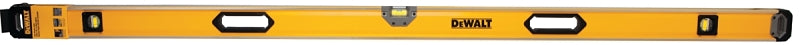 DEWALT DWHT43172 Box Beam Level, 72 in L, 3-Vial, Non-Magnetic, Aluminum, Black/Yellow