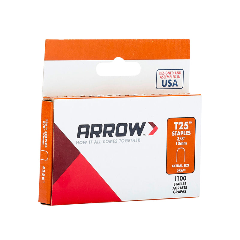 Arrow T25 1/4 in. W X 3/8 in. L Round Crown Wire Staples 1100 pk, Pack of 5