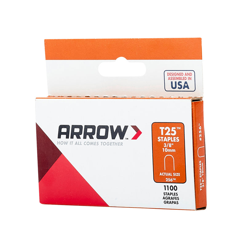 Arrow T25 1/4 in. W X 3/8 in. L Round Crown Wire Staples 1100 pk, Pack of 5