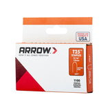 Arrow T25 1/4 in. W X 9/16 in. L 18 Ga. Round Crown Wire Staples 1100 pk, Pack of 5