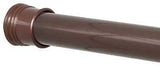 Zenna Home 506RB/505RB Shower Curtain Rod, 42 to 72 in L Adjustable, 1 in Dia Rod, Plastic/Steel, Oil-Rubbed Bronze