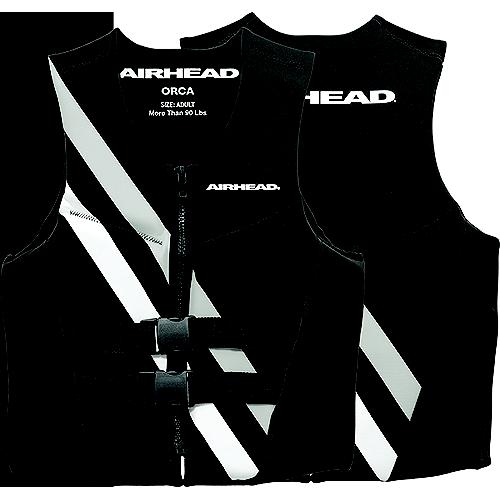 Airhead 1007511BBK Orca Neolite Kwik-Dry Life Vest, XL, Black/White