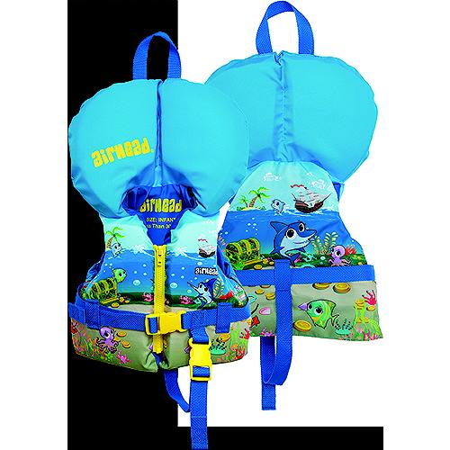 Airhead 3008801A Treasure Life Jacket, Infant, Blue Treasure Chest / Sea Life Theme