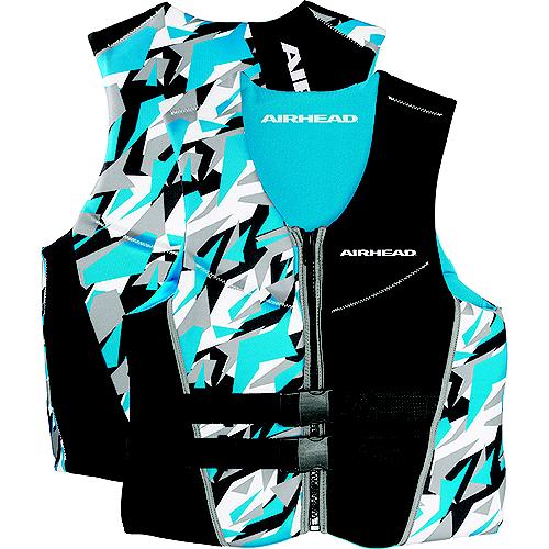 Airhead 1500211BBL Adult Cool Neolite Kwik-Dry Life Vest, Blue Camo, Men's XLg