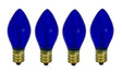 Santas Forest 28985 Filament Bulb, C9 Lamp Base, Blue, Pack of 25