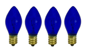 Santas Forest 28985 Filament Bulb, C9 Lamp Base, Blue, Pack of 25