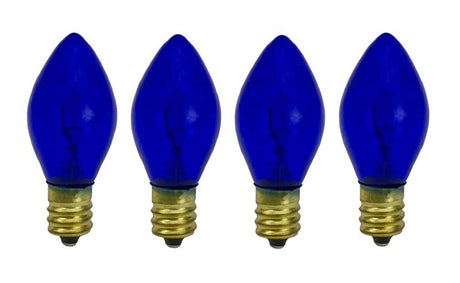 Santas Forest 28985 Filament Bulb, C9 Lamp Base, Blue, Pack of 25