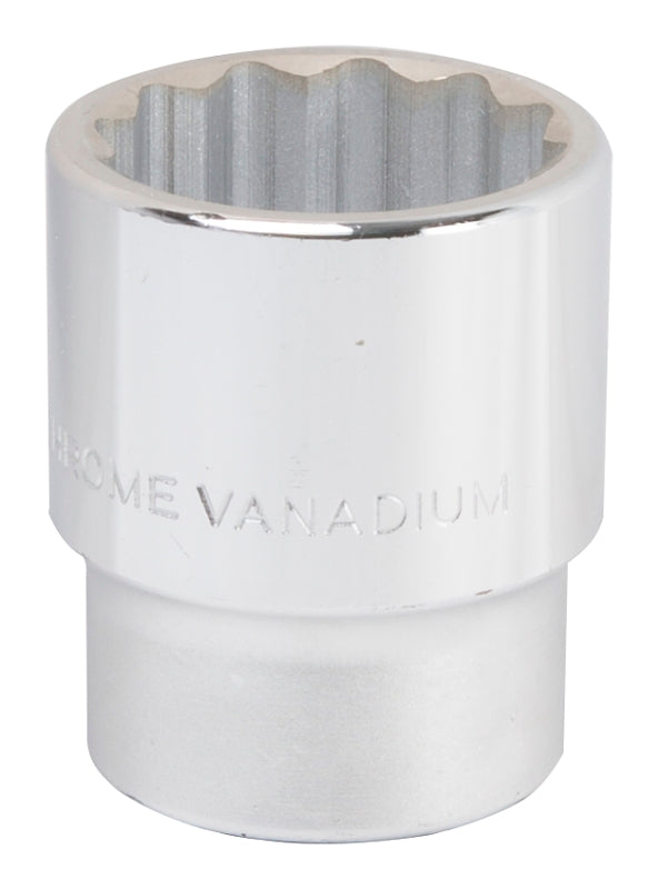 Vulcan MT-SM6035 Drive Socket, 35 mm Socket, 3/4 in Drive, 12-Point, Chrome Vanadium Steel, Chrome